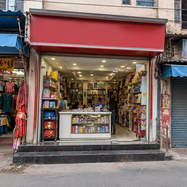 Illustrative retail shop front